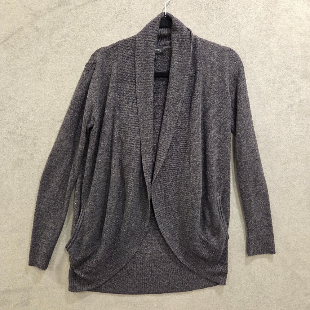 Barefoot Dreams Cozychic Lite Cardigan Sweater Womens XS/S Black Pockets Soft - Picture 1 of 7